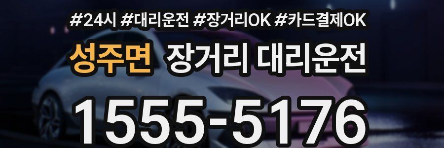 성주면 장거리 대리운전