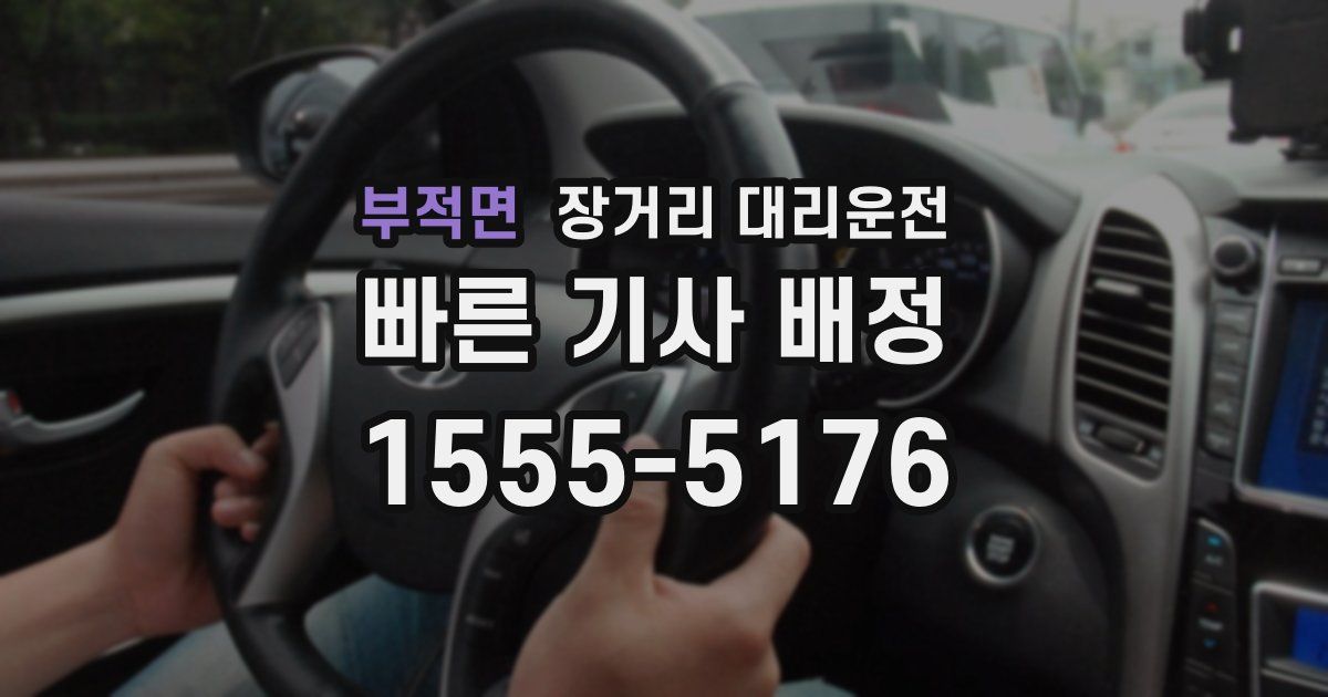 부적면 장거리 대리운전