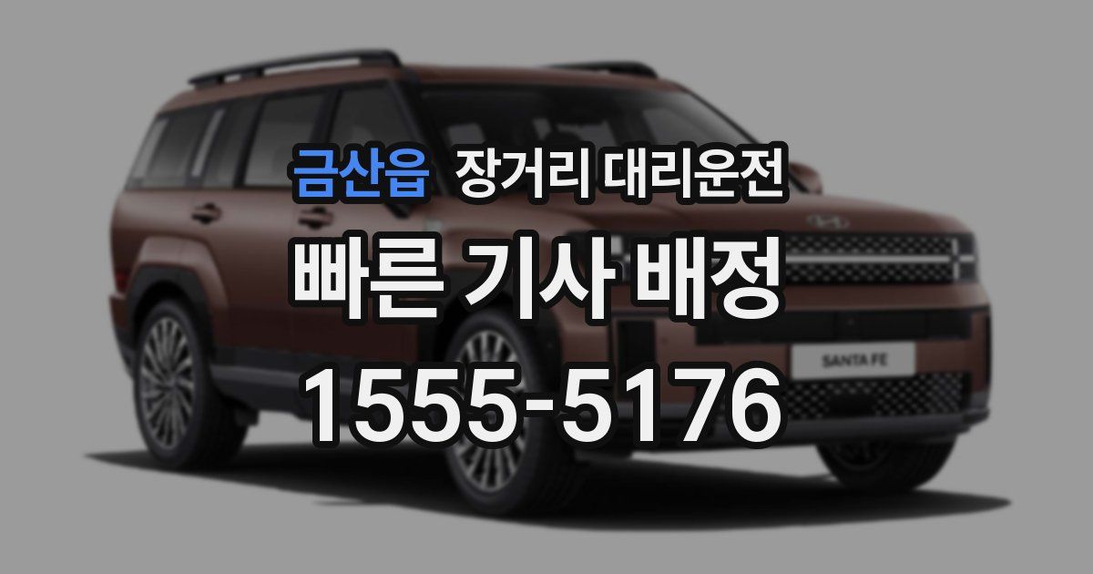 금산읍 장거리 대리운전