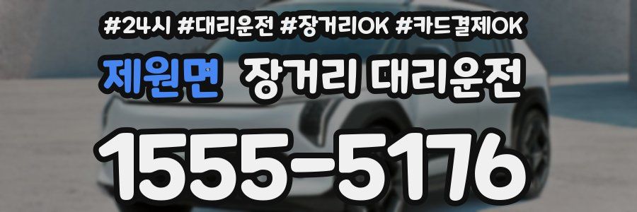 제원면 장거리 대리운전