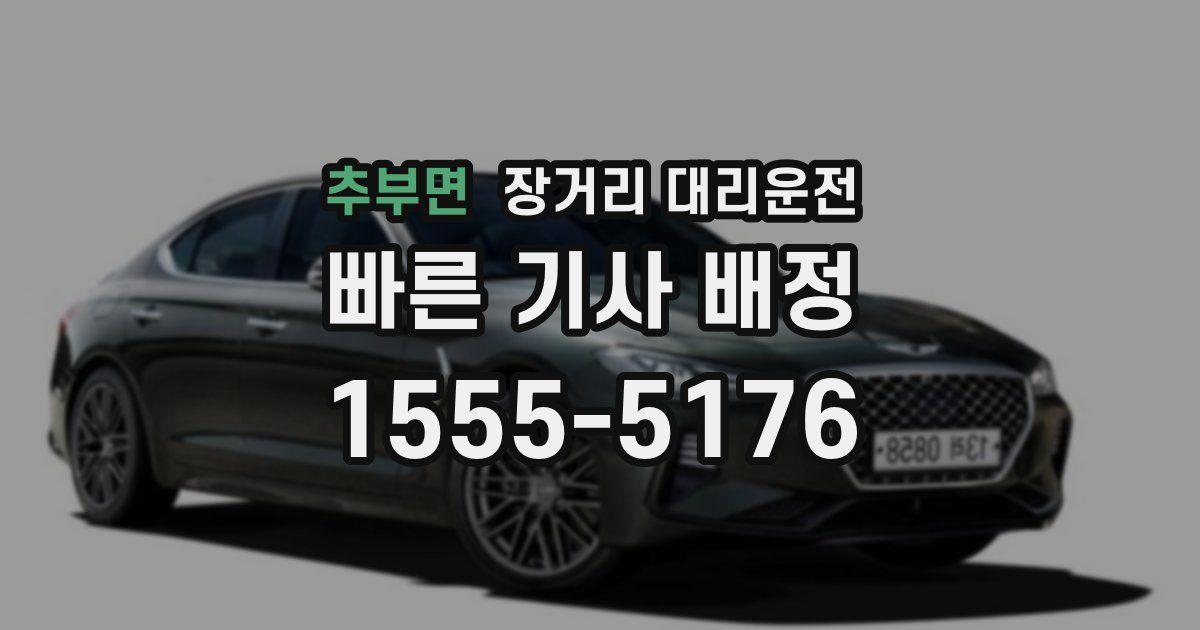 추부면 장거리 대리운전