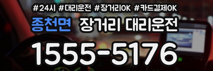 종천면 장거리 대리운전