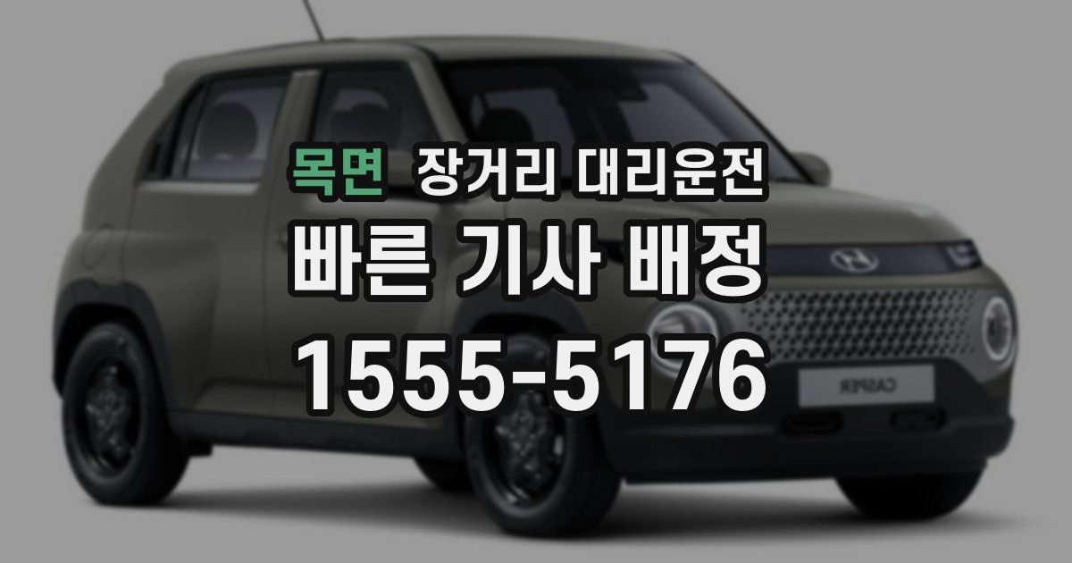 목면 장거리 대리운전