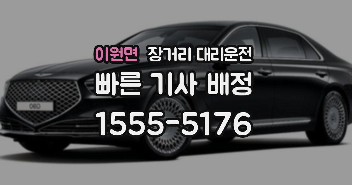 이원면 장거리 대리운전