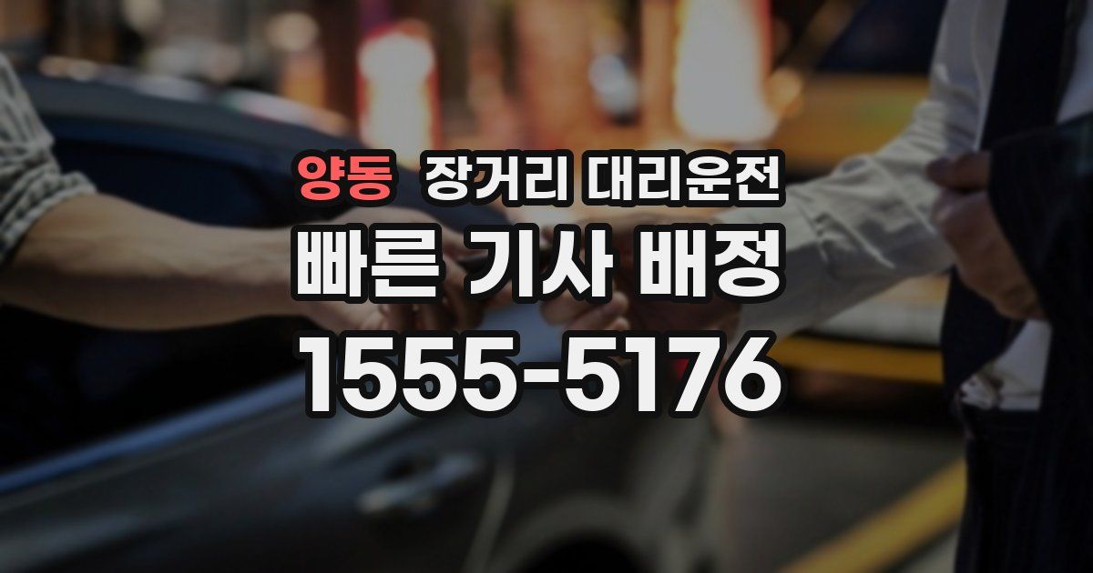 양동 장거리 대리운전