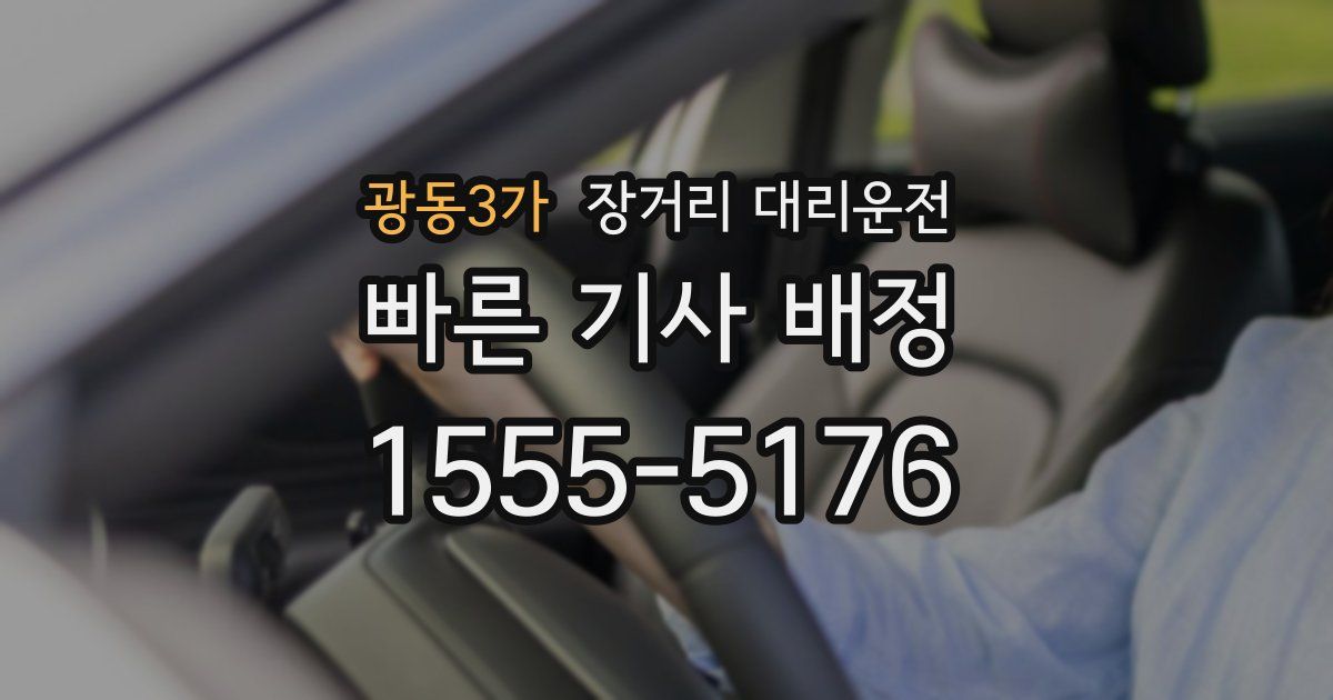 광동3가 장거리 대리운전