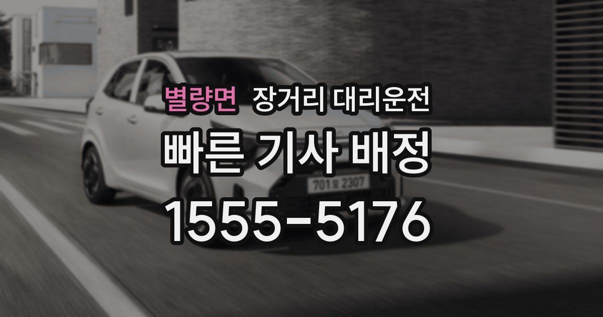 별량면 장거리 대리운전