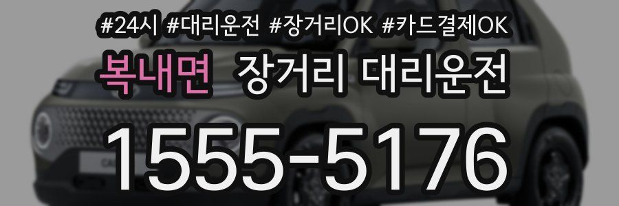 복내면 장거리 대리운전
