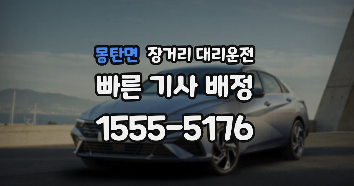 몽탄면 장거리 대리운전
