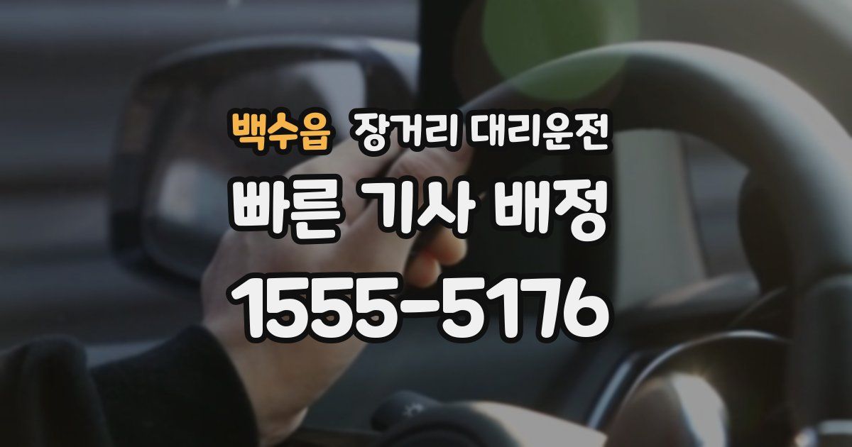 백수읍 장거리 대리운전