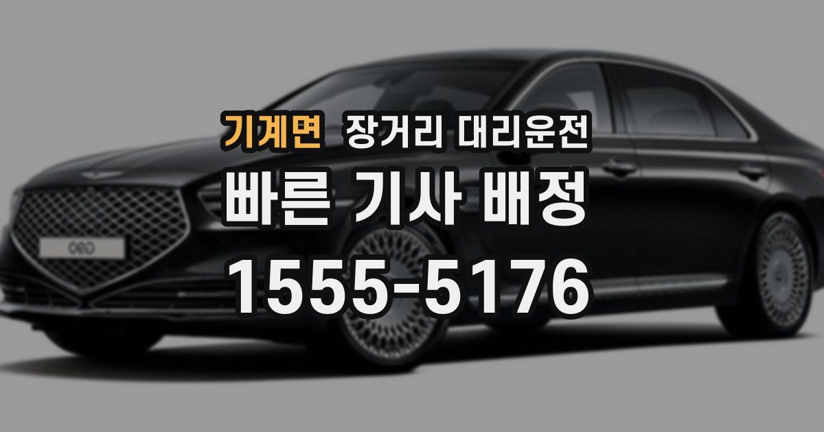 기계면 장거리 대리운전