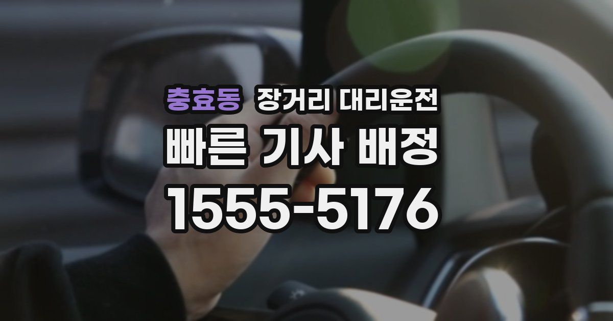 충효동 장거리 대리운전