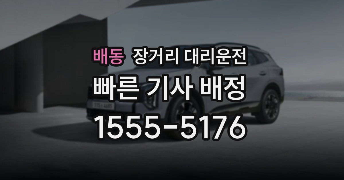 배동 장거리 대리운전