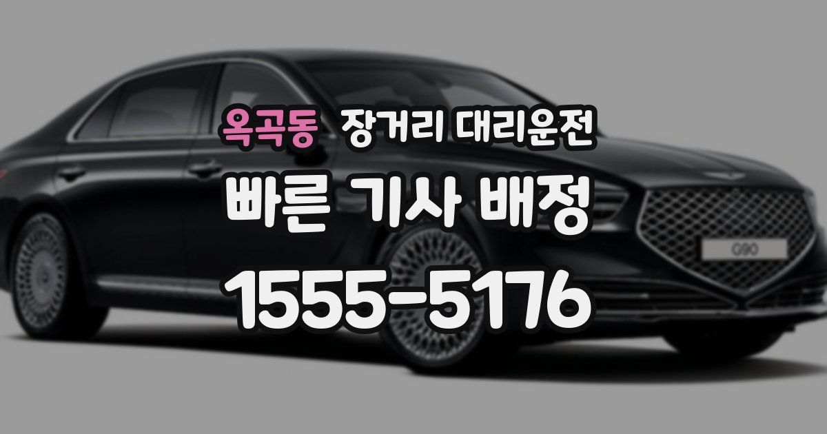 옥곡동 장거리 대리운전