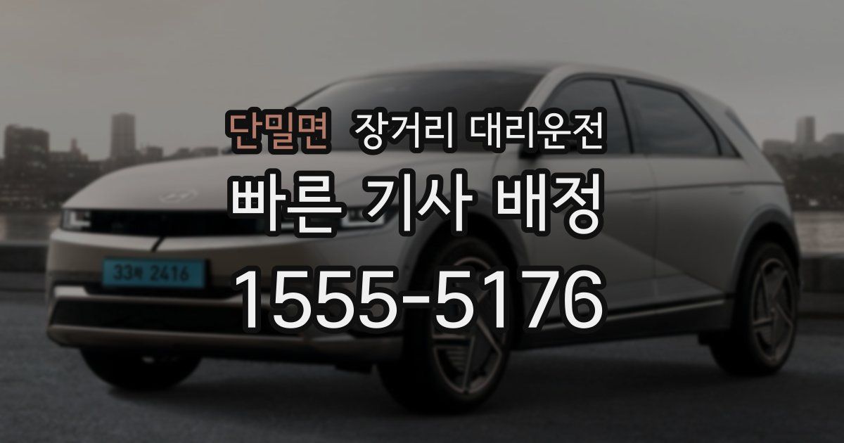 단밀면 장거리 대리운전