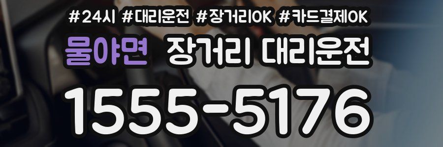 물야면 장거리 대리운전