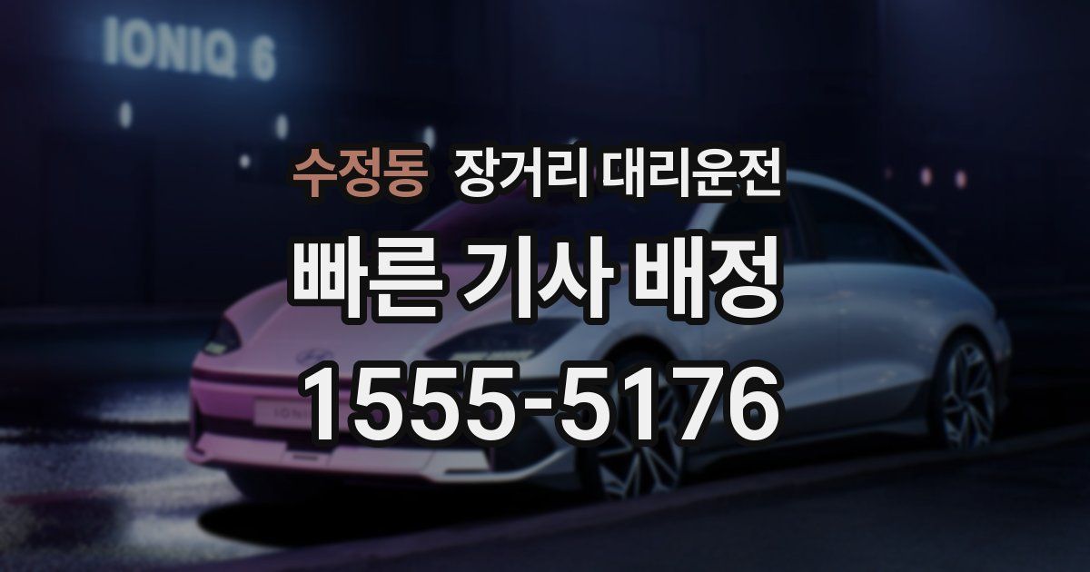 수정동 장거리 대리운전