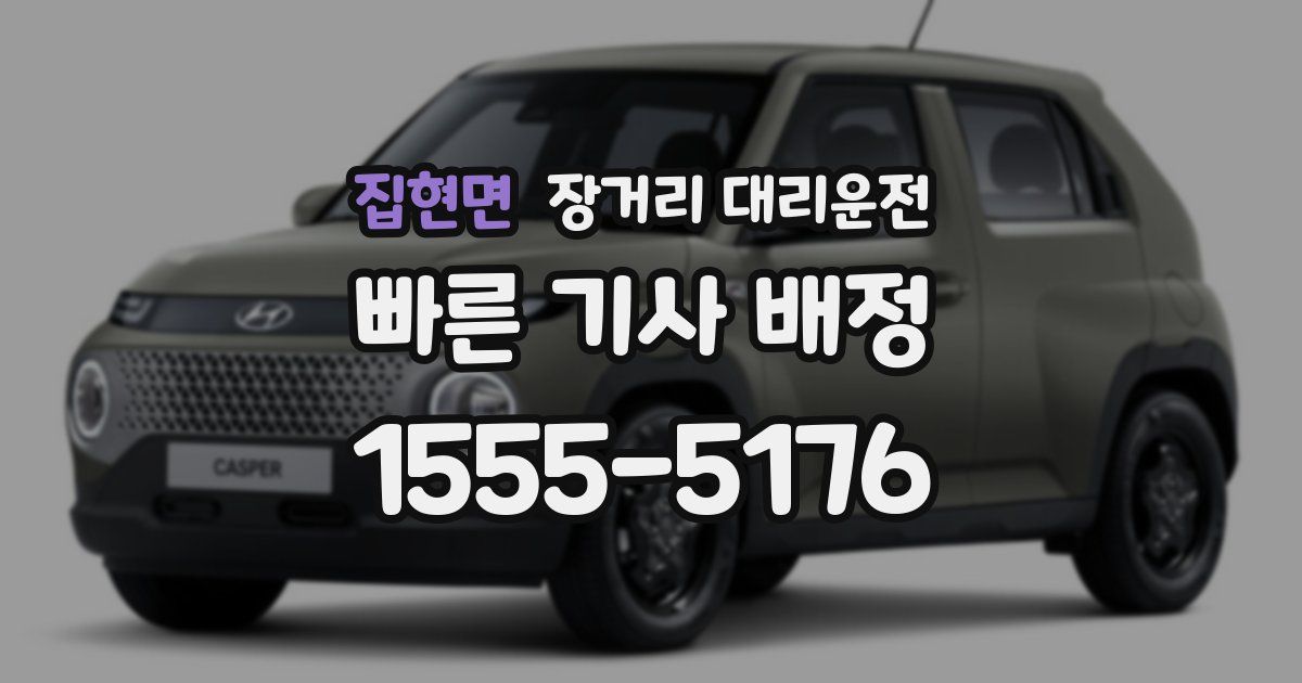 집현면 장거리 대리운전