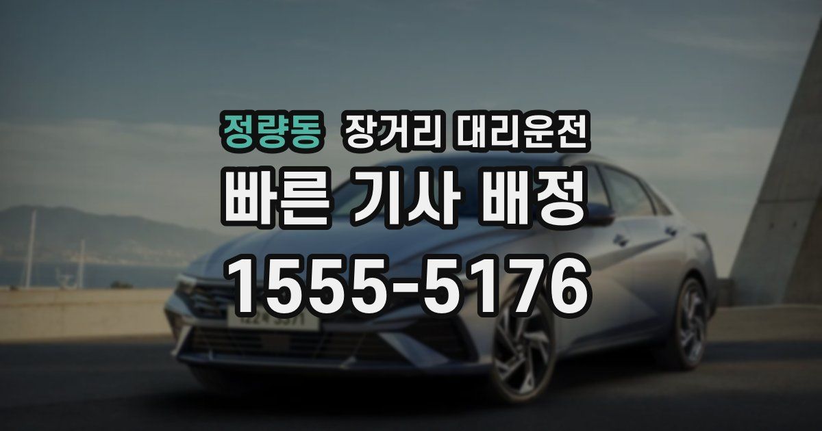 정량동 장거리 대리운전