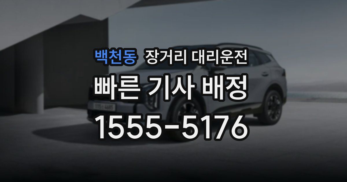 백천동 장거리 대리운전