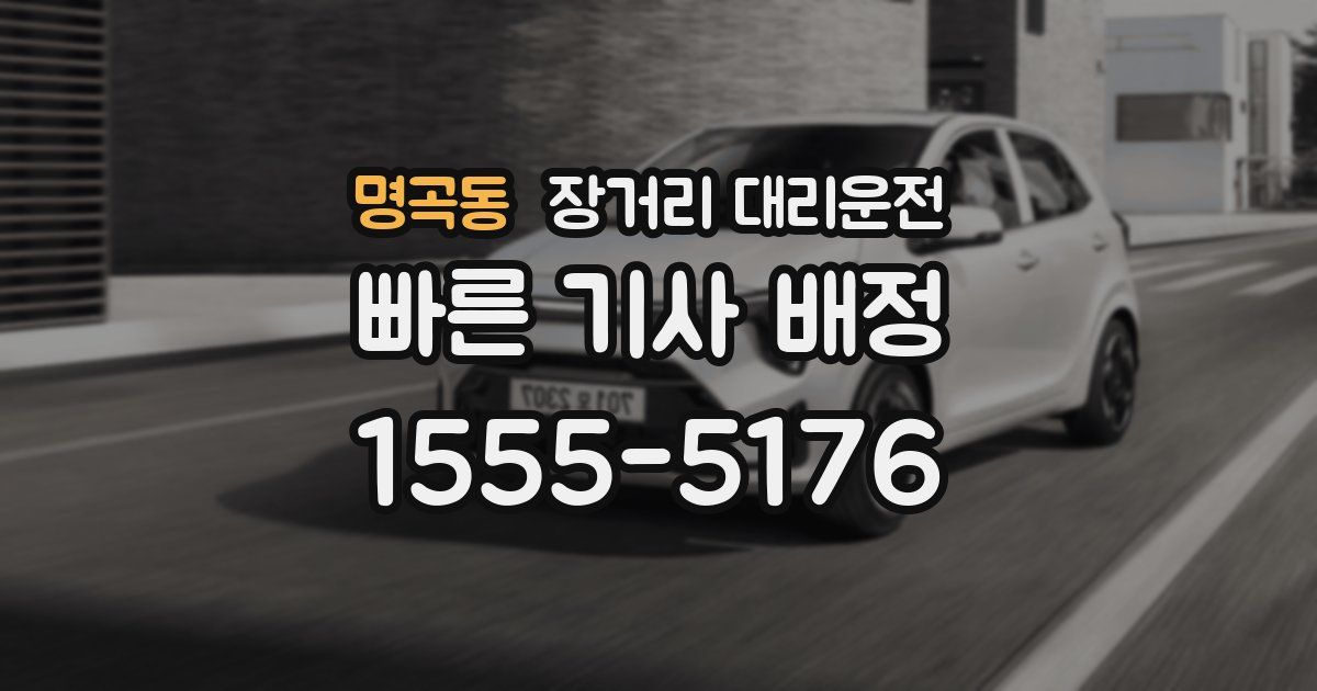 명곡동 장거리 대리운전