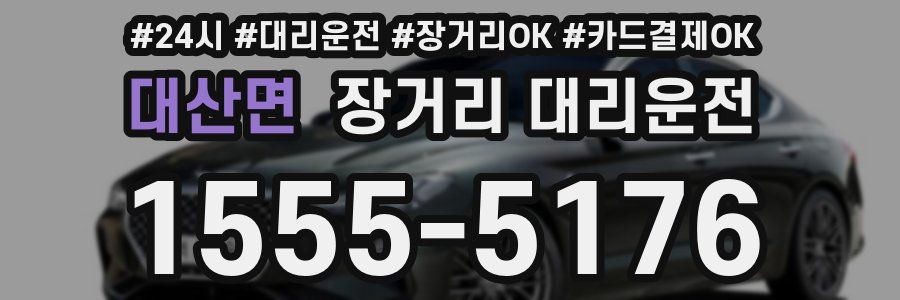 대산면 장거리 대리운전
