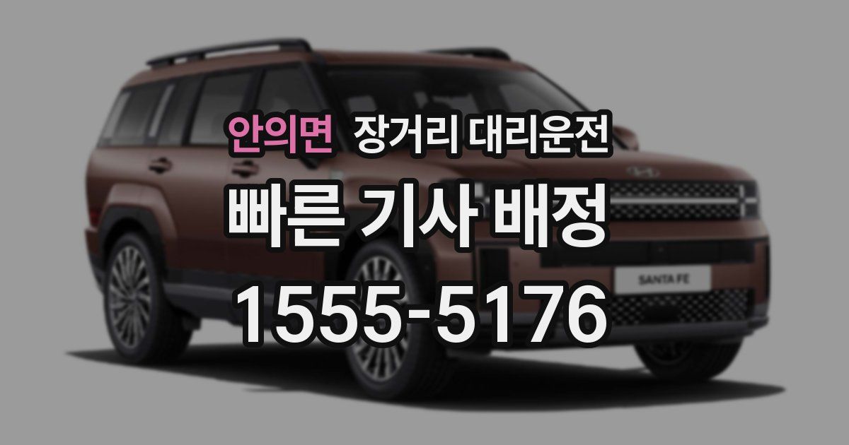 안의면 장거리 대리운전