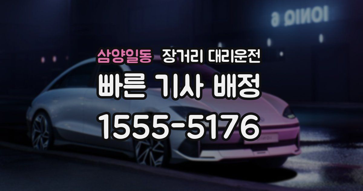 삼양일동 장거리 대리운전