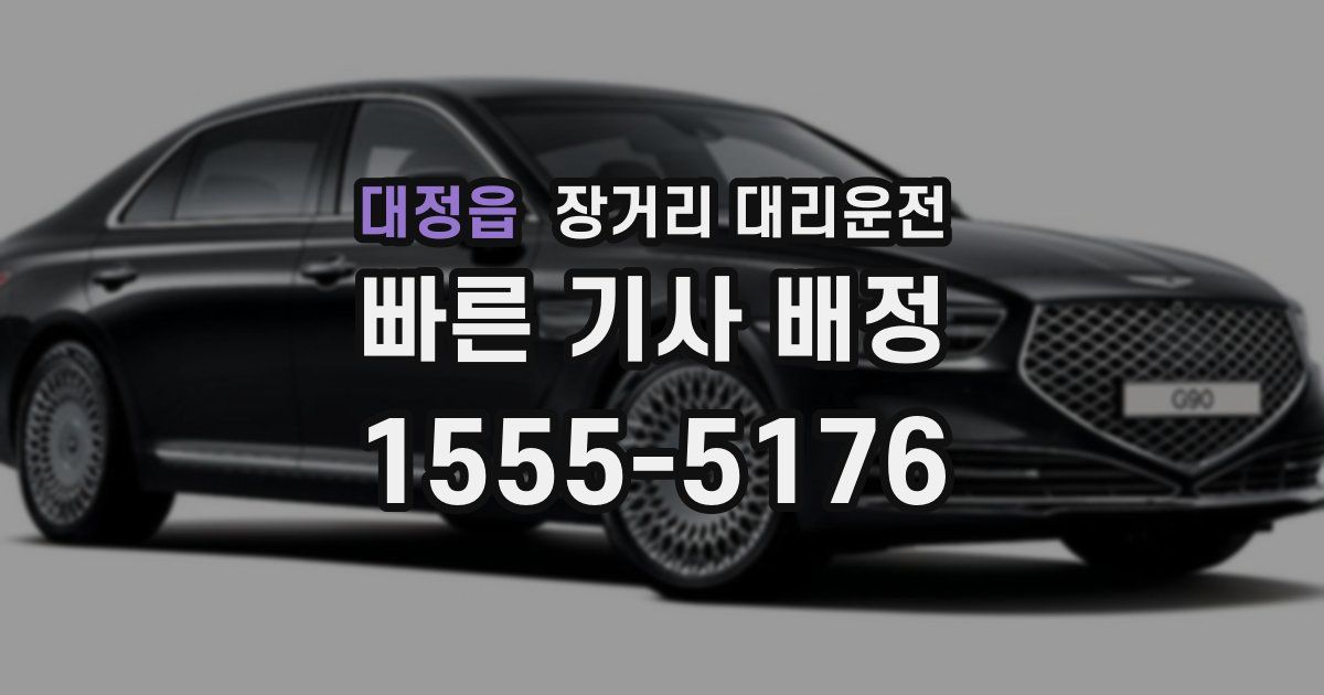 대정읍 장거리 대리운전
