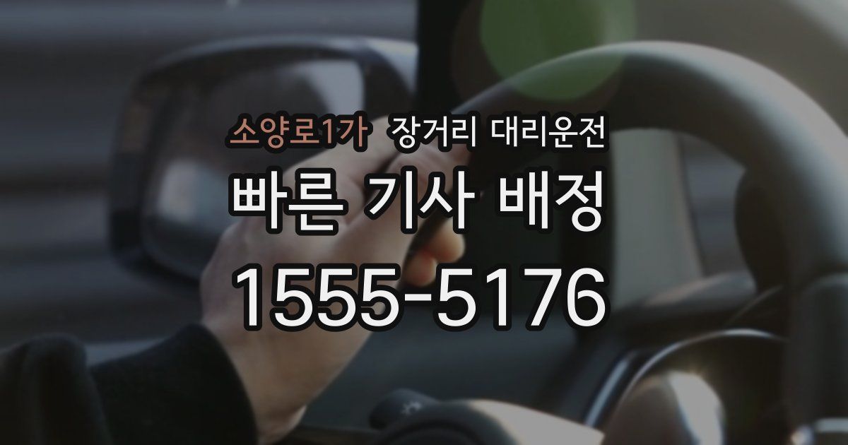 소양로1가 장거리 대리운전