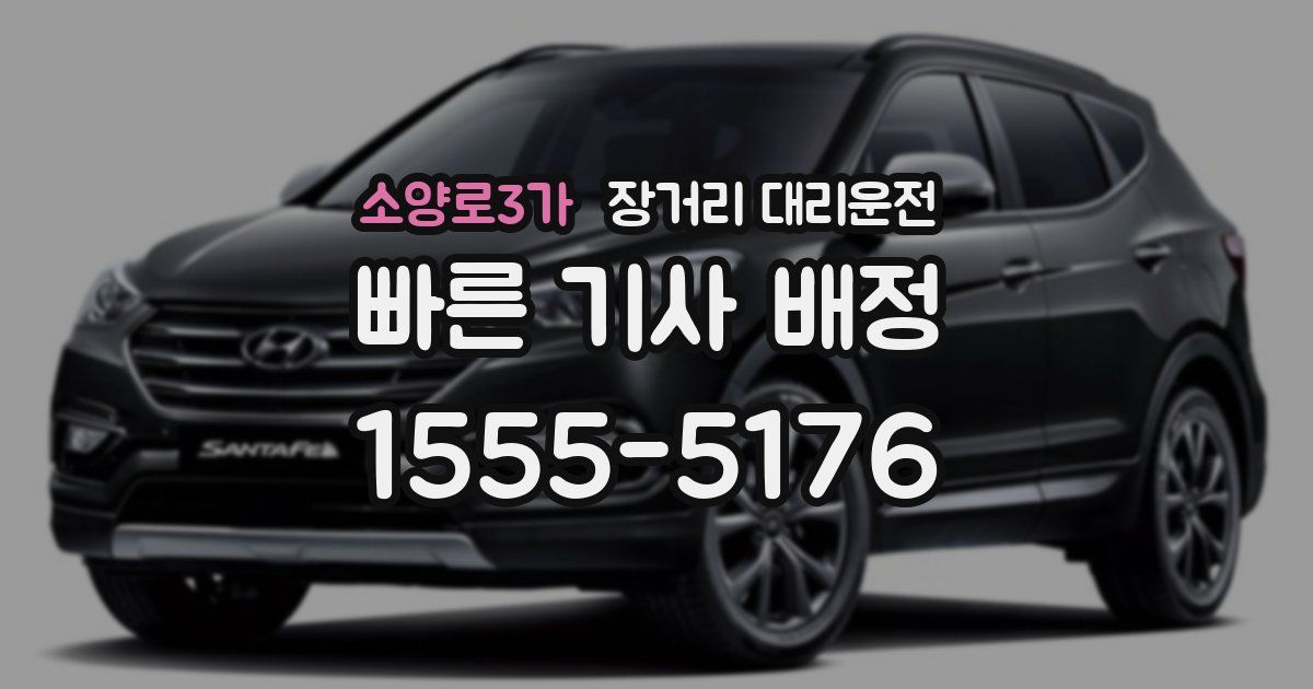 소양로3가 장거리 대리운전