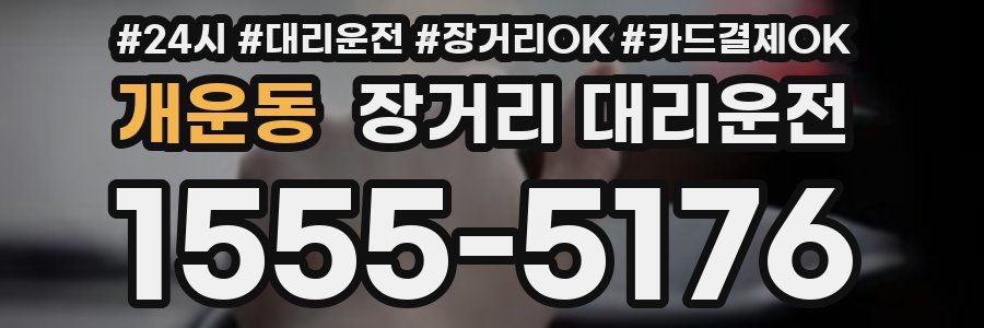 개운동 장거리 대리운전