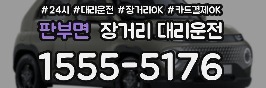 판부면 장거리 대리운전