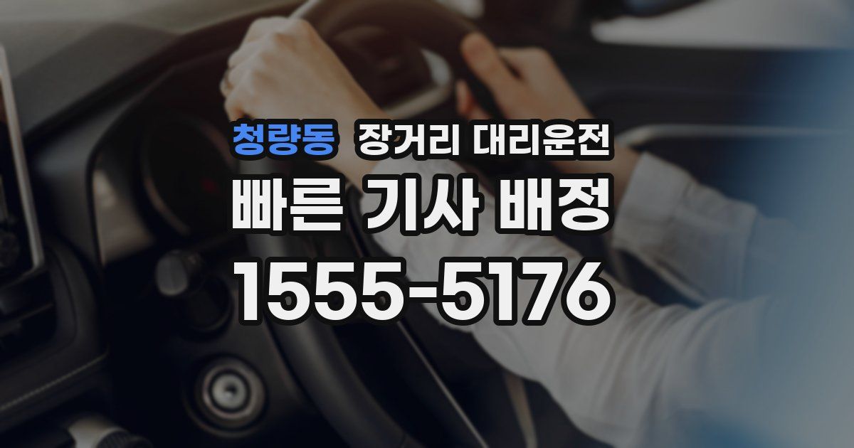 청량동 장거리 대리운전