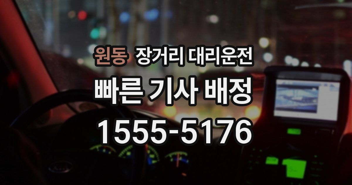 원동 장거리 대리운전