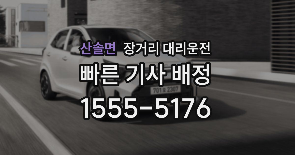 산솔면 장거리 대리운전