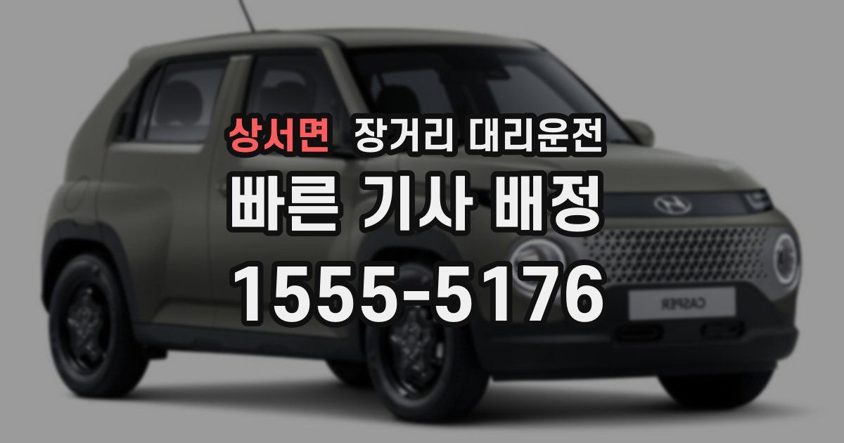 상서면 장거리 대리운전