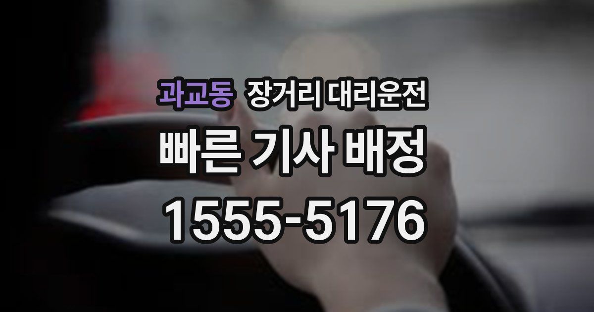 과교동 장거리 대리운전