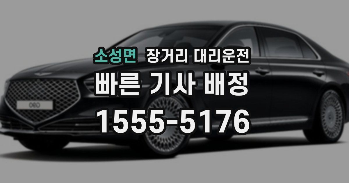 소성면 장거리 대리운전