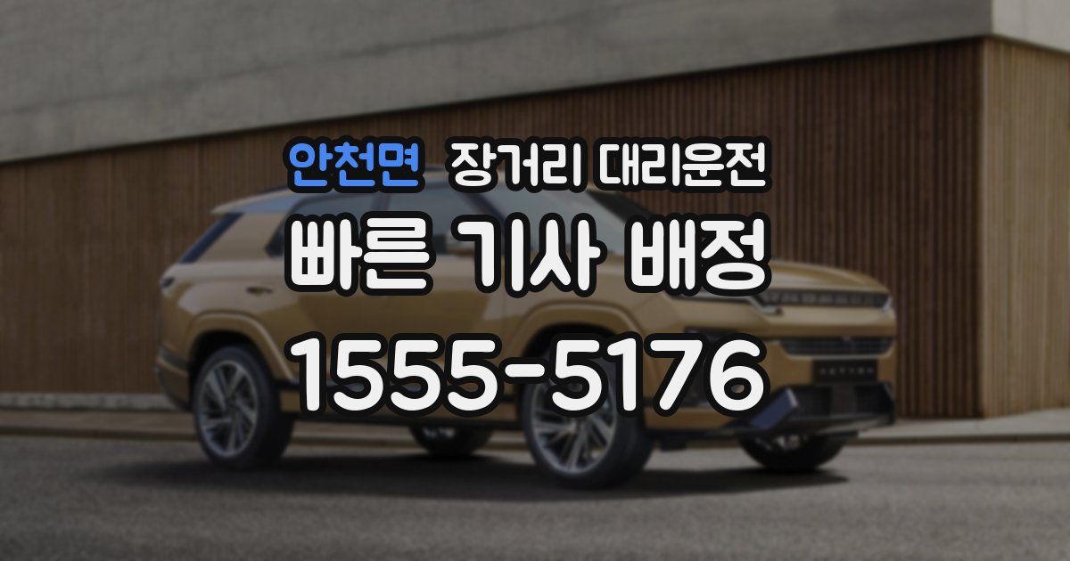 안천면 장거리 대리운전