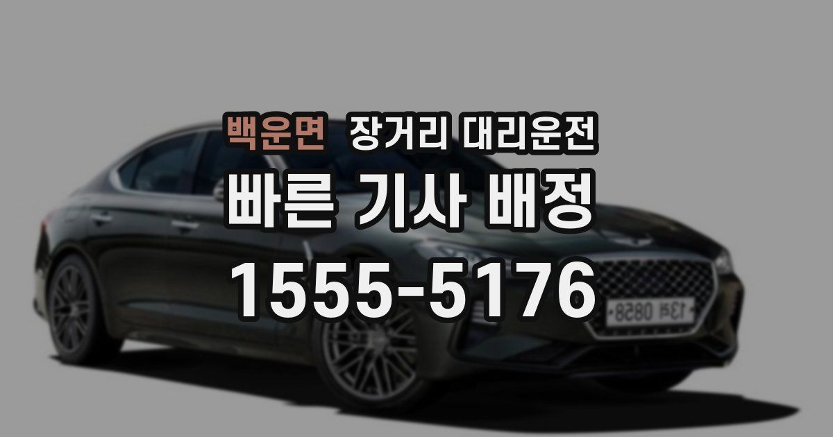 백운면 장거리 대리운전