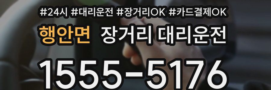 행안면 장거리 대리운전