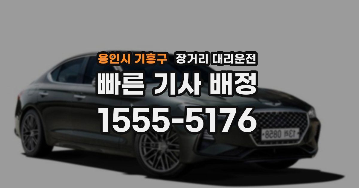 용인시 기흥구 장거리 대리운전