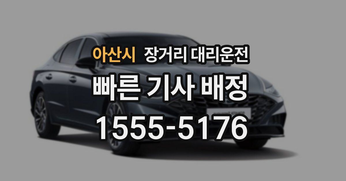 아산시 장거리 대리운전