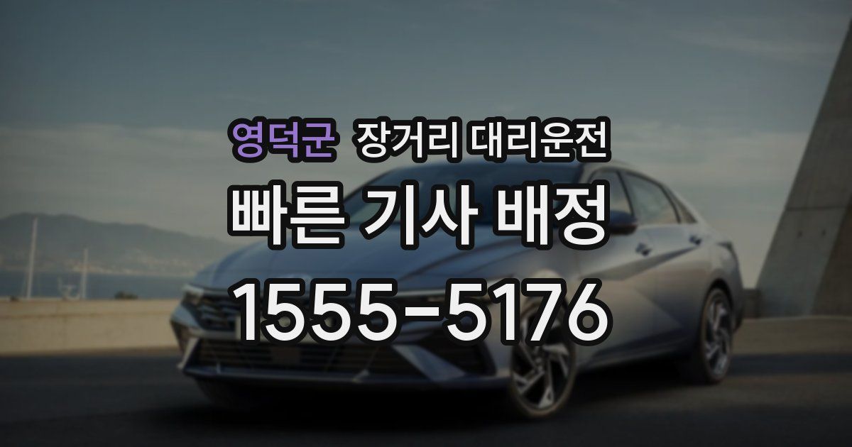 영덕군 장거리 대리운전