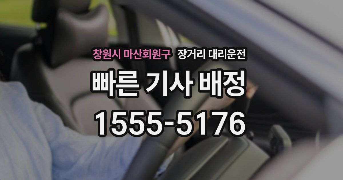 창원시 마산회원구 장거리 대리운전