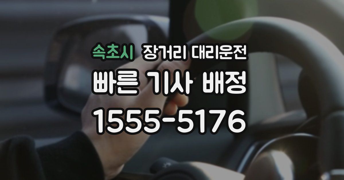 속초시 장거리 대리운전