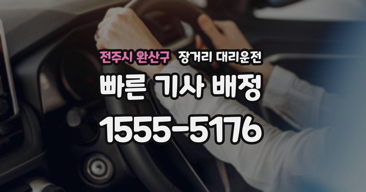전주시 완산구 장거리 대리운전
