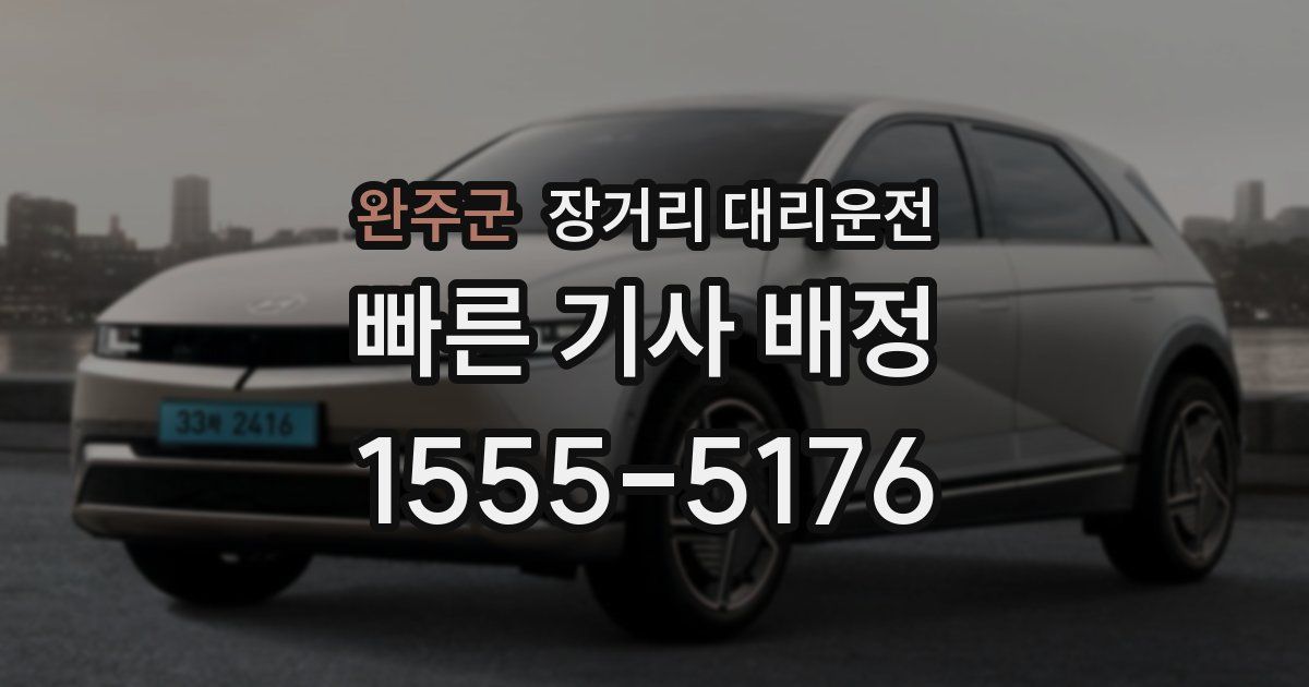 완주군 장거리 대리운전