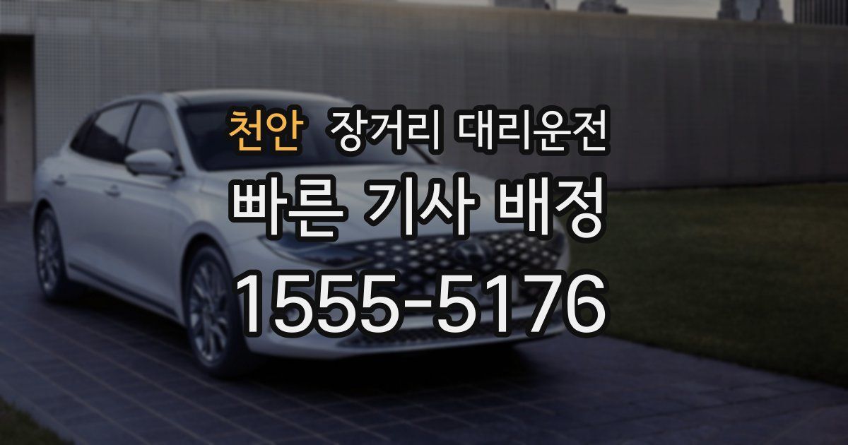천안 장거리 대리운전